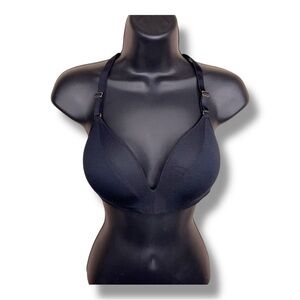 34D Lively All You Wireless Tshirt Bra Black Multi-way Molded Lightly Lined